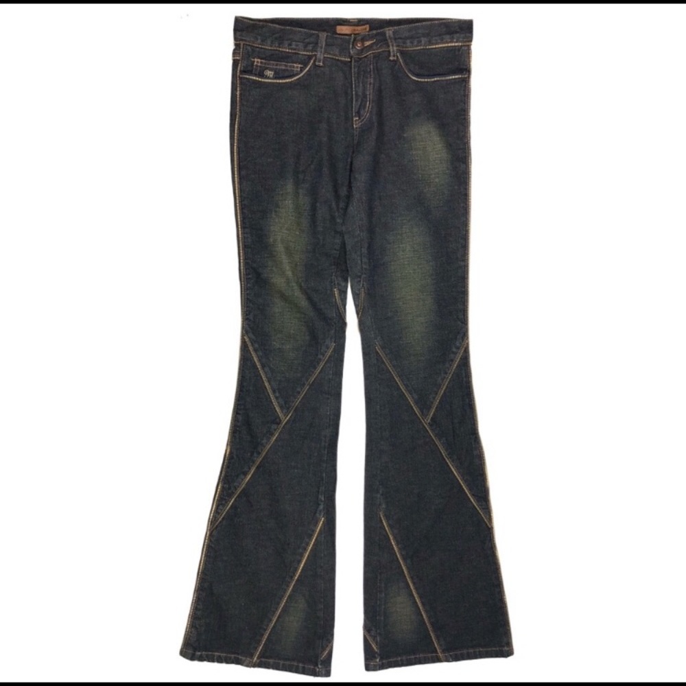 Vintage 80s Maurice Malone Vintage 90s Flare Jeans w/ Zippers